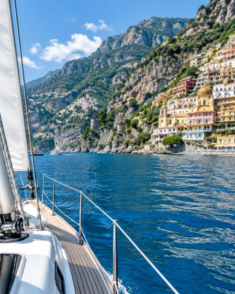 Boat and sailing travel in Amalfi Coast, Italy