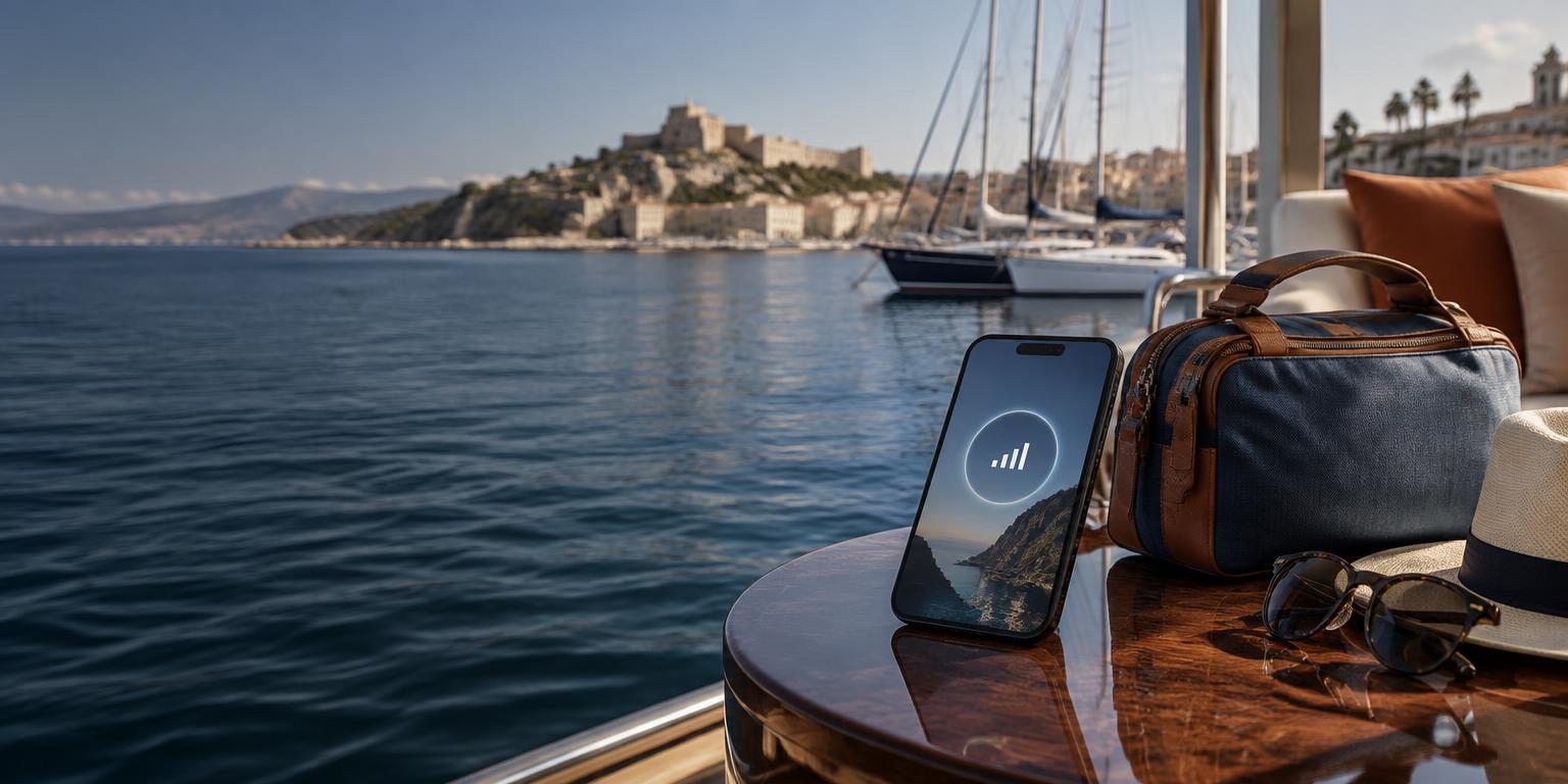 Smartphone connectivity while traveling by sailboat