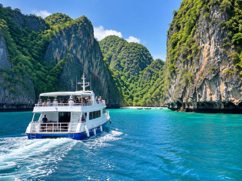 Ferry travelling from Phuket to Koh Phi Phi