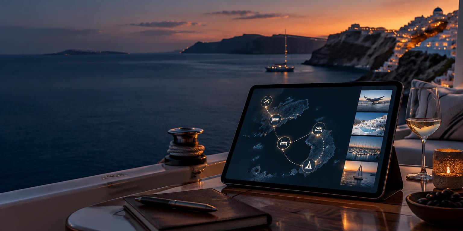 AI-assisted sailing trip planning at Santorini