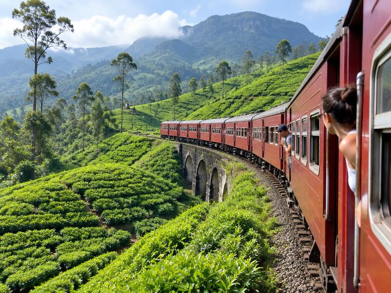 Train travelling from Kandy to Ella