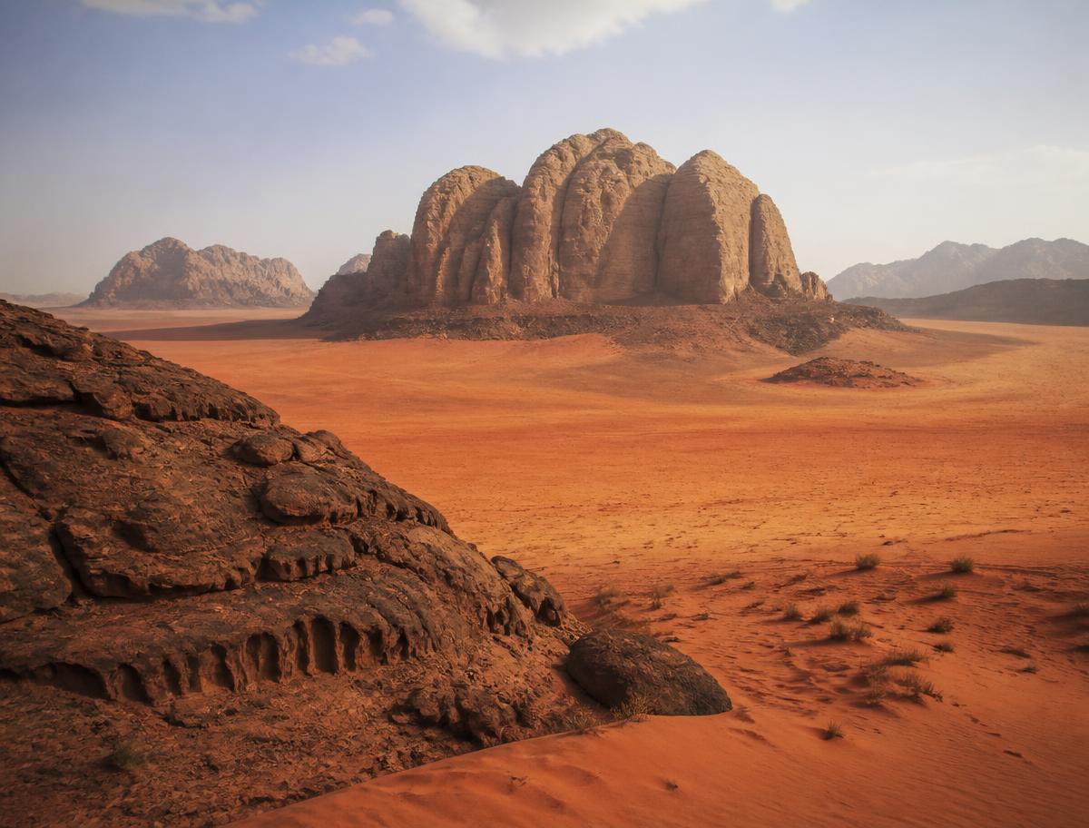 Camel ride destination near Wadi Rum, Jordan