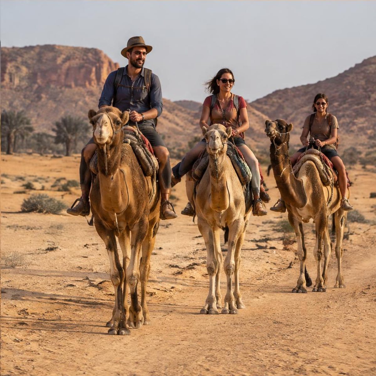 Family camel rides