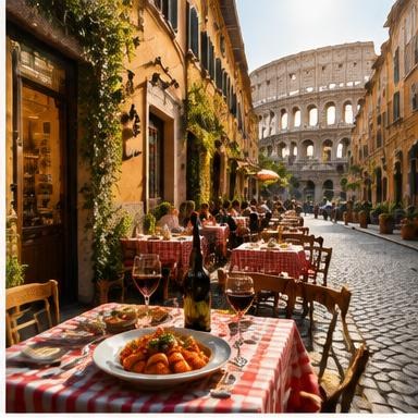 Culinary travel in Rome, Italy