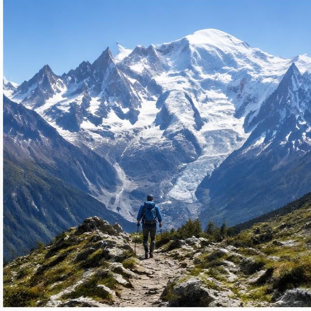 Hiking travel in Chamonix / French Alps, France