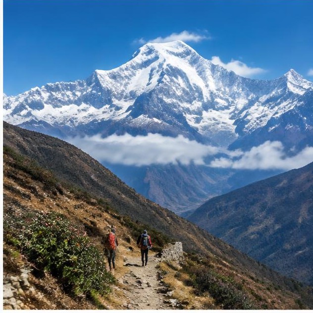 Hiking travel in Nepal / Himalaya, Nepal