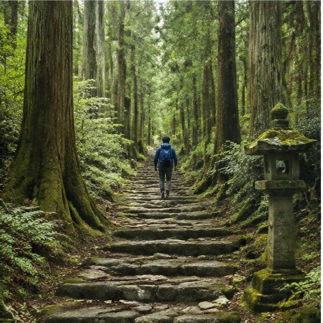 Hiking travel in Kumano Kodo, Japan