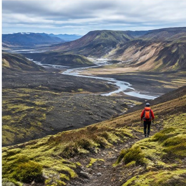 Hiking travel in Iceland Highlands, Iceland