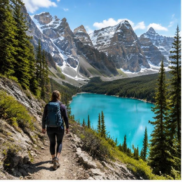 Hiking travel in Canadian Rockies, Canada