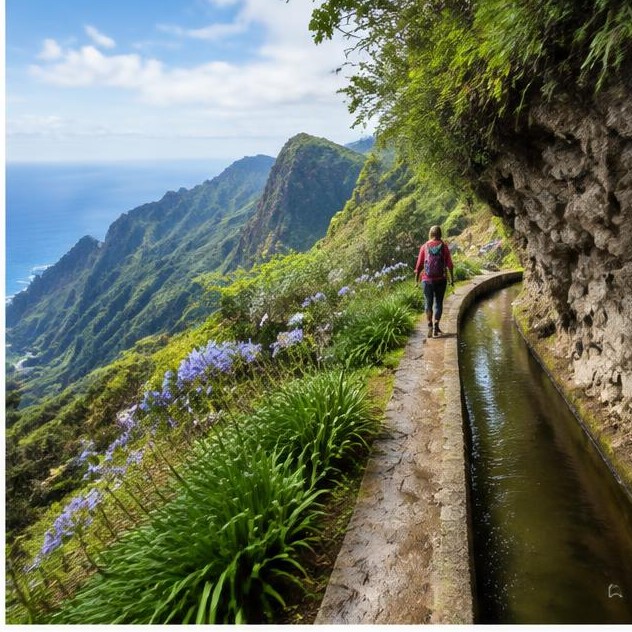 Hiking travel in Madeira, Portugal