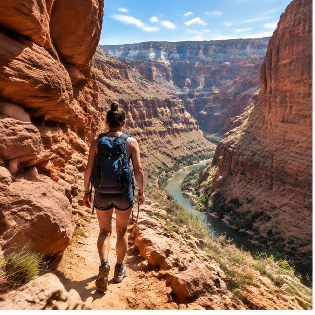 Canyon hiking